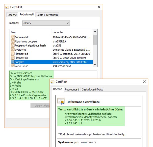 EV SSL certifikat